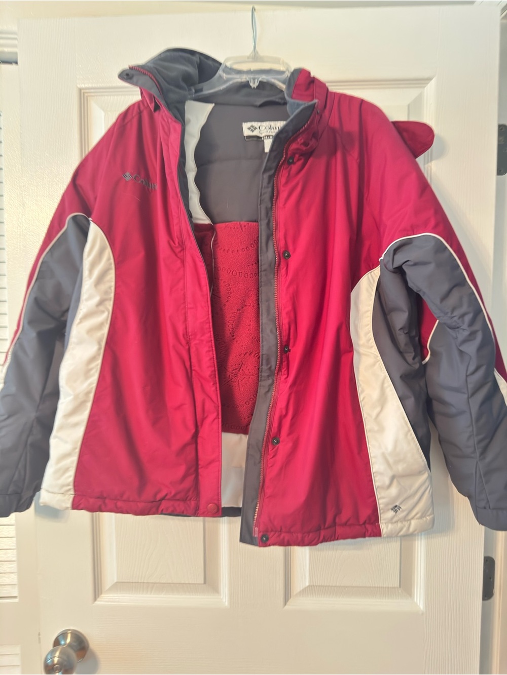 Columbia Kids' Red and Gray Insulated Winter Jacket